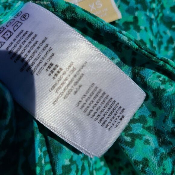 Michael Kors‎ -218 sleeveless teal blouse Extra Small - Picture 5 of 6